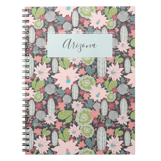 Plantes Cactus Succulents Carnet personnalisé (Devant)