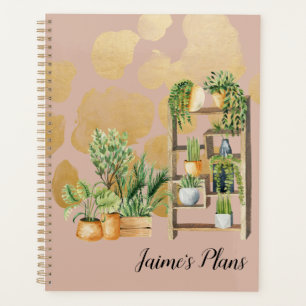 Plantes d'aquarelle botanique Nom du script Blush