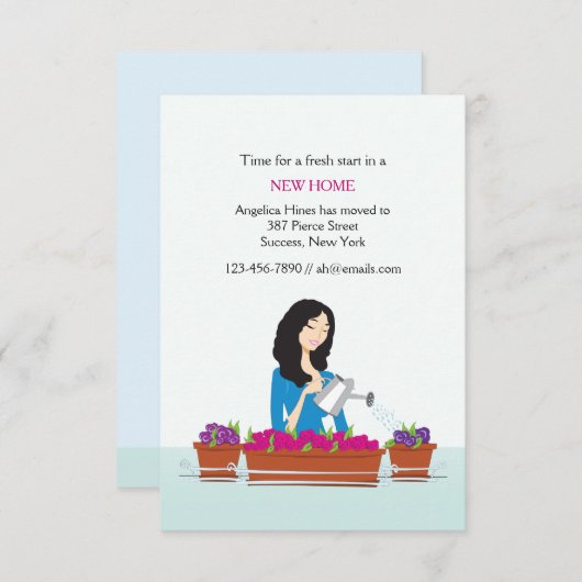 Plantes d'arrosage Faire-part mobile (Devant / Derrière)