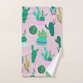 Plantes de cactus cactées rustiques roses du Sud-O (Serviette à main)
