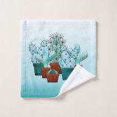 Plantes de Cactus du désert (Gant de toilette)