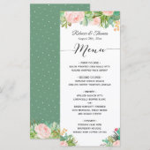 Plantes de cactus succulentes Menu de mariage flor (Devant / Derrière)