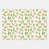 Plantes de la Maison Cactus sur les feuilles de pa (Devant)