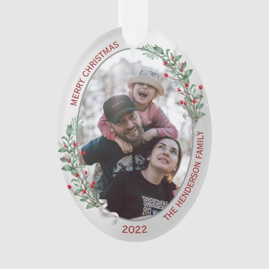 Plantes de Noël classique Argent Frame Photo de fa (devant)