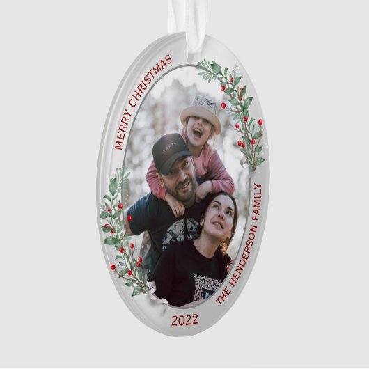 Plantes de Noël classique Argent Frame Photo de fa (devant)