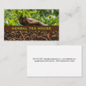 Plantes de thé et Carte de visite de thé séché (Devant / Derrière)
