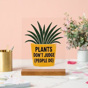 Plantes drôles ne jugent pas l'art de tampon encre