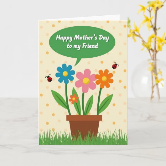 Plantes en pot Chevron Carte Joyeuse (Fleur jaune)
