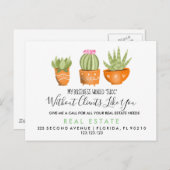 plantes immobiliers succ aiguilles Faire-part (Devant / Derrière)