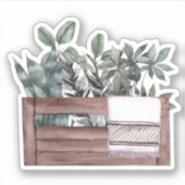 Plantes pots - Sticker Green Home (Devant)