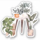 Plantes pots - Sticker Green Home (Devant)