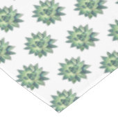 Plantes succulentes vertes sur nappe blanche (Angle)