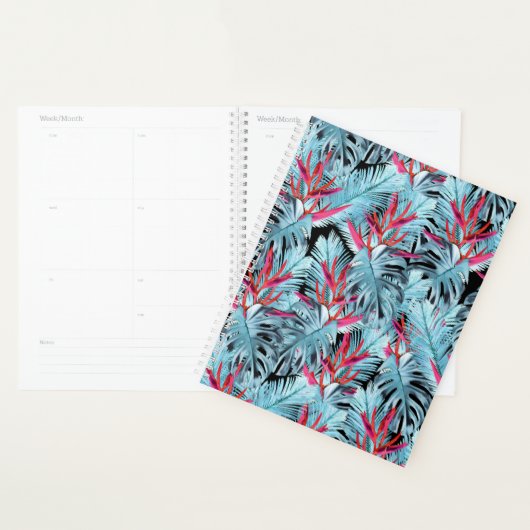Plantes tropicaux rouges et bleus (Devant avec enveloppe)