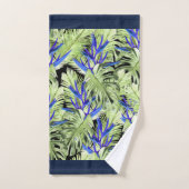 Plantes tropicaux verts et bleus (Serviette à main)