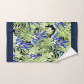 Plantes tropicaux verts et bleus (Serviette à main)