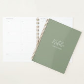 Planteur de monogramme vert olive (Devant avec enveloppe)