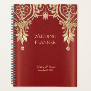 Planteur Floral Rouge Or Moderne