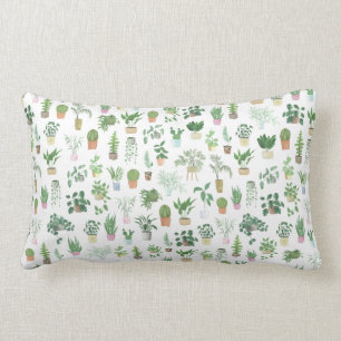 Plantita House Planten and Pots Pattern Canvas tas Kussen