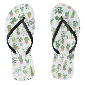 Plantita House Planten and Pots Pattern Teenslippers