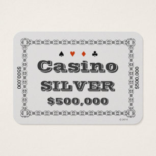 Plaque $500K (100ct) de jeton de poker de ~SILVER~