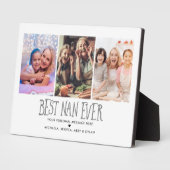 Plaque à 3 Photo Best Nan Ever Tabletop (Côté)