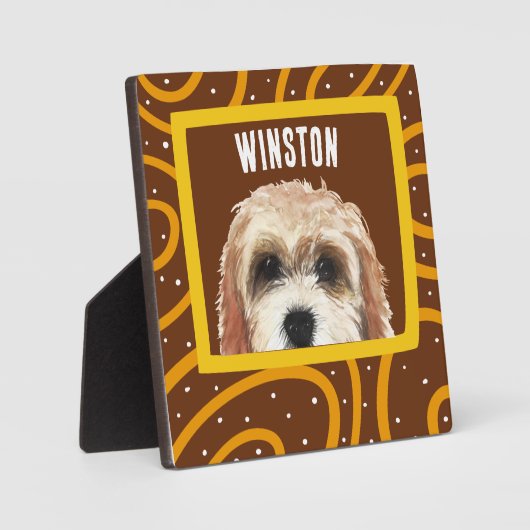 Plaque à cadre photo customisée Cockapoo (Recto)