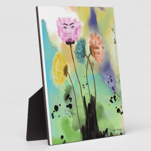 Plaque à plateau Abstrait avec de l'Easel (Côté)