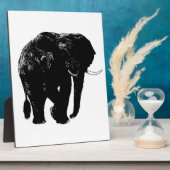 Plaque à plateau éléphant avec de l'Easel (Côté)