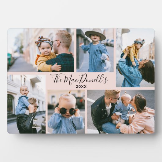 Plaque à six photos moderne (Devant)