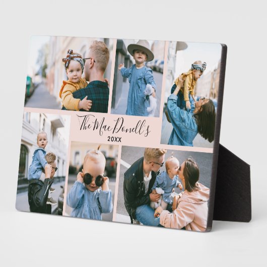 Plaque à six photos moderne (Côté)