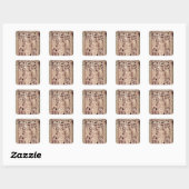 Plaque afbeelding van koning David enthroned Vierkante Sticker (Vel)
