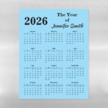 Aimant pour réfrigérateur de calendrier mensuel an