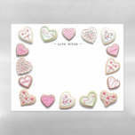 Plaque Aimantée Effaçable Cute Romantic Love Hearts Candy Love Notes<br><div class="desc">Coeurs biscuits pastels doux pour encadrer vos notes.</div>