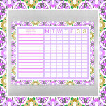 Plaque Aimantée Effaçable Fête des mères Custom Purple Family Goals Tracker<br><div class="desc">Fête des mères Custom Purple and Green Family Goals Tracker Magnetic Frigo Dry Erase Sheet. Un plan de liste à cocher pour vous permettre de suivre toutes les tâches que vous voulez accomplir. Dans de jolis tons violets, verts et gris. Écrivez dans votre liste de choses à faire ou à...</div>