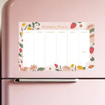 Plaque Aimantée Effaçable Fraise Fleur sauvage Floral Girly Planificateur he<br><div class="desc">Une belle façon d'organiser votre semaine chargée est avec notre feuille de gomme magnétique hebdomadaire de planificateur. Notre belle feuille de levure magnétique hebdomadaire à linge séché possède nos propres fleurs de fleur sauvage de fraises dessinées à la main. Les jours de la semaine sont organisés en colonnes pour vous...</div>