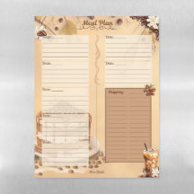 Pause du matin Planificateur de repas de 7 jours