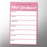 Plaque Aimantée Effaçable Qu'est-ce que pour dîner planificateur hebdomadair<br><div class="desc">Qu'est-ce que pour le dîner feuille de séchage magnétique avec calendrier du lundi au dimanche pour vous de planifier vos repas.</div>