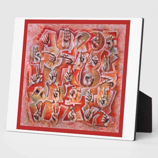 Plaque Alphabet 2 du langage des signes (Côté)