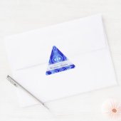 Plaque : Autocollant Triangle Bleu Liquide (Enveloppe)