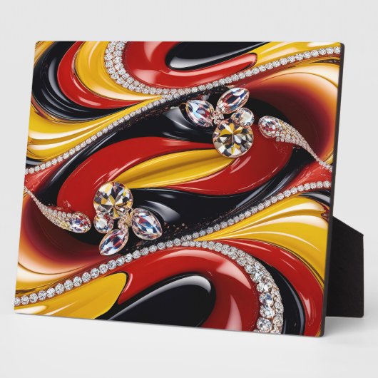 Plaque aux couleurs belges Design moderne (Côté)