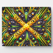 Plaque aux couleurs jamaïcaines Design moderne (Devant)