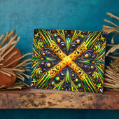 Plaque aux couleurs jamaïcaines Design moderne (Côté)