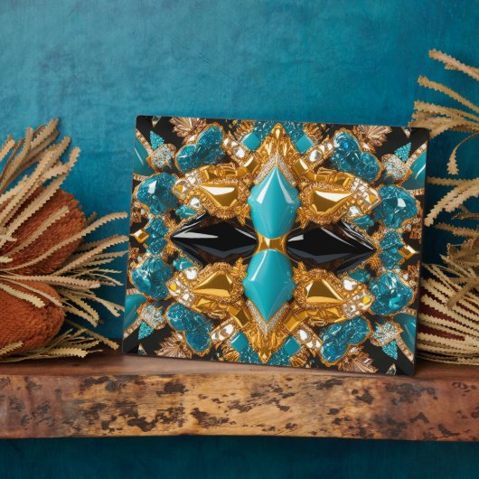 Plaque avec Bahamas Couleurs Design moderne (Côté)