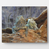 Plaque avec deux lézards curieux (Devant)