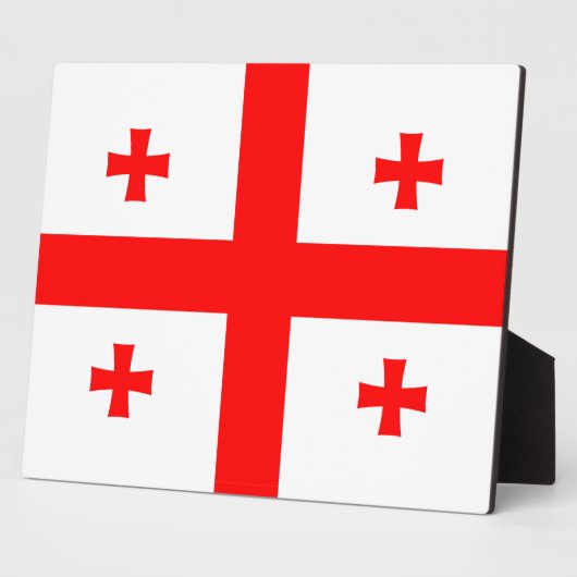 Plaque avec drapeau de la Géorgie (Côté)