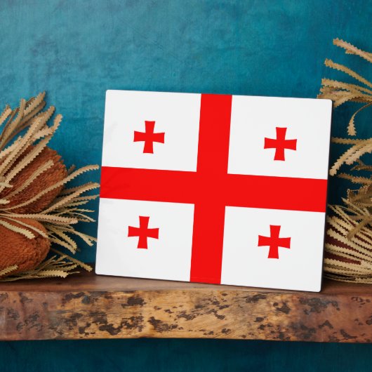 Plaque avec drapeau de la Géorgie (Côté)