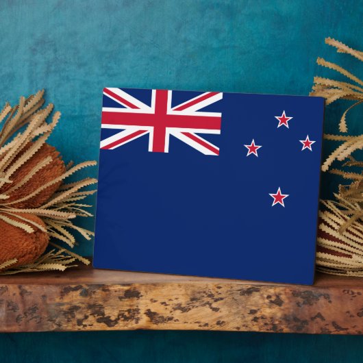 Plaque avec drapeau de la Nouvelle-Zélande (Côté)