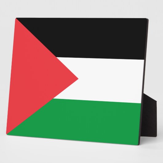 Plaque avec drapeau de la Palestine (Côté)