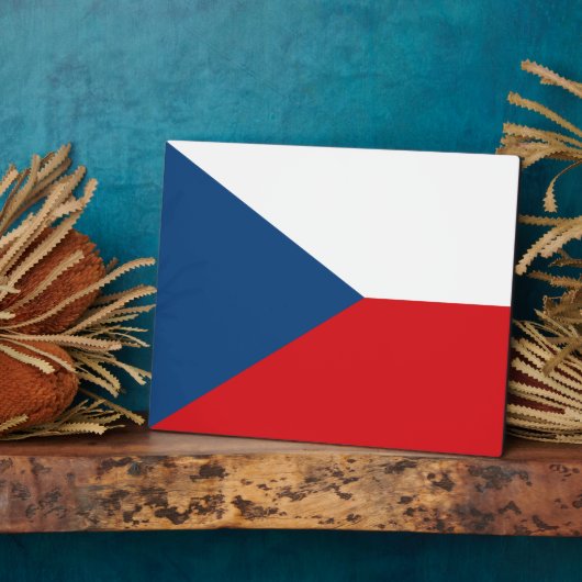 Plaque avec drapeau de la Tchéquie (Côté)