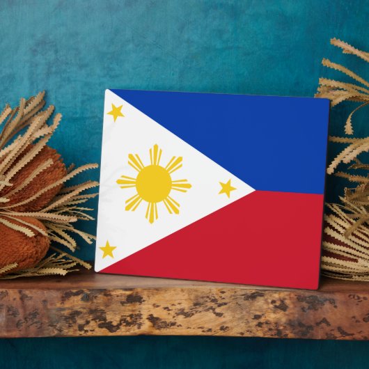 Plaque avec drapeau des Philippines (Côté)